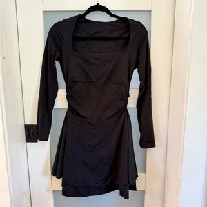 Black Long Sleeve Active Dress